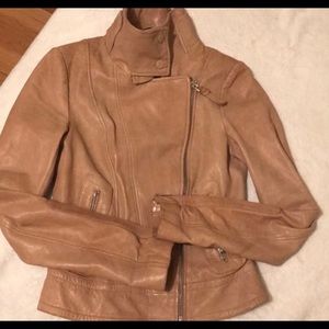 Mackage leather jacket XS tan color